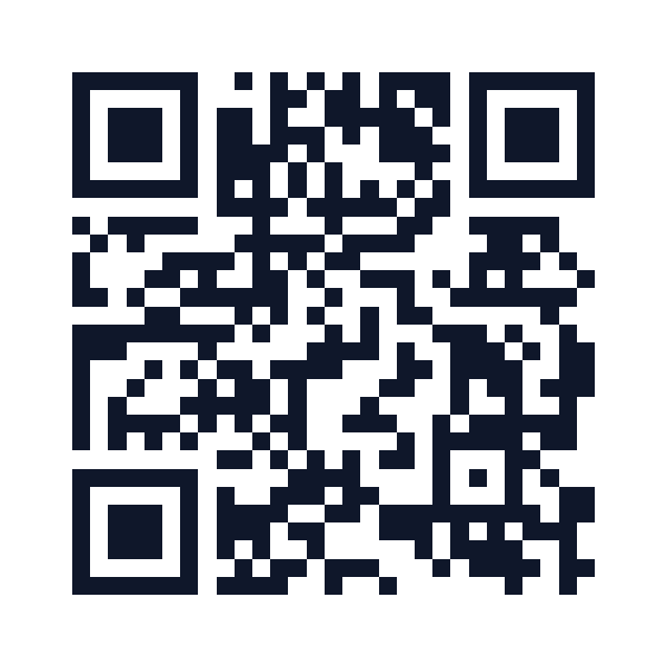 SMS QR code example that opens the messaging app with the phone number and message text prefilled